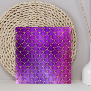 Carreau Motif Écailles de Sirène Iridescent Rose Violet