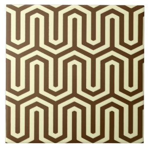 Carreau Motif égyptien de Deco - chocolat et crème