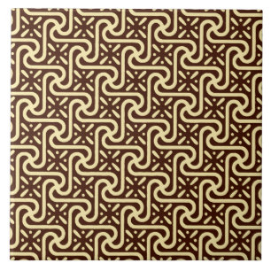 Carreau Motif égyptien de tuile, brun chocolat et bronzag
