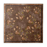 Carreau Motif Empreinte de patte Bronze Brown encadré<br><div class="desc">Motif Empreinte de patte Bronze Brown Carrelage céramique encadrée Parfait pour couvrir les tables,  comptoirs de réception,  étagères,  sols,  portes et murs,  ou utiliser comme dessous de verre Soyons créatifs !</div>
