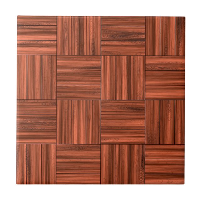Carreau Motif en bois de plancher de parquet de cerise (Devant)