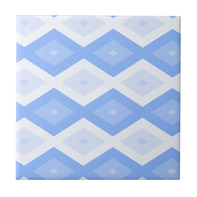 Carreau Motif en diamant bleu pâle (Devant)