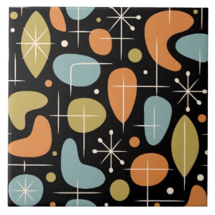 Carreau Motif en forme d'étoile du milieu du XXe siècle