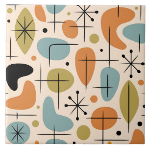 Carreau Motif en forme d'étoile du milieu du XXe siècle