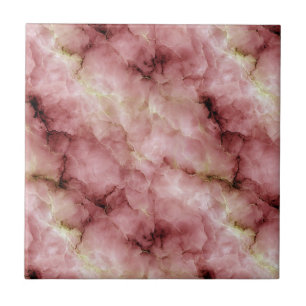 Carreau Motif en marbre dans les tons rose et crème