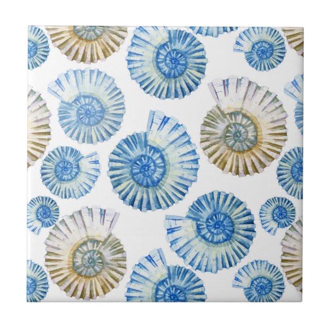 Carreau Motif en pastel 2 de coquillage (Devant)