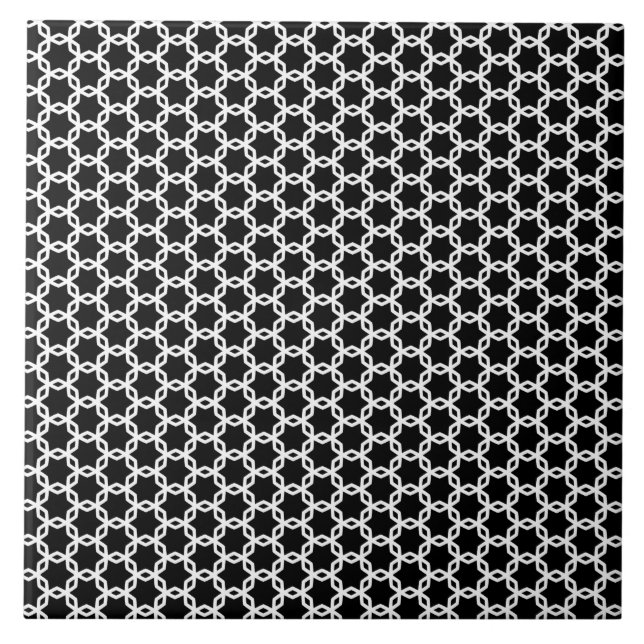 Carreau Motif en treillis noir et blanc (Devant)