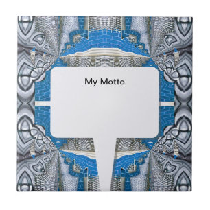 Carreau Motif et texte fractionné psychédélique