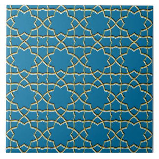 Carreau Motif étoile géométrique bleu