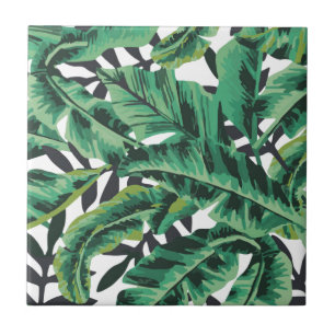 Carreau Motif fascinant tropical de feuille de banane