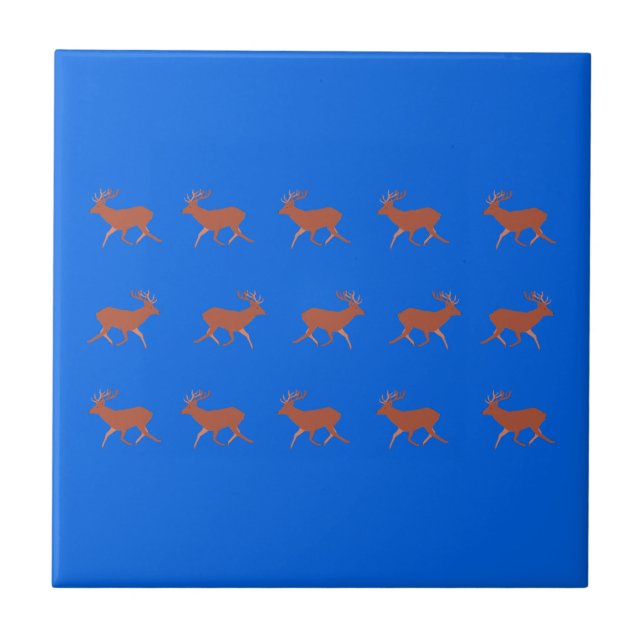 Carreau Motif festif de Deer Walking (Devant)