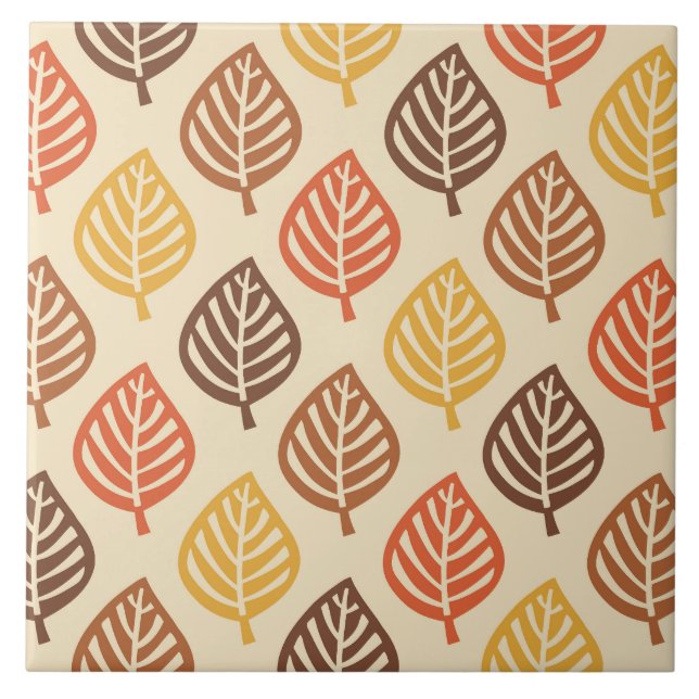 Carreau Motif feuille d'automne aux couleurs d'automne (Devant)