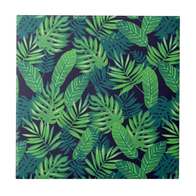 Carreau Motif Feuille tropical (Devant)