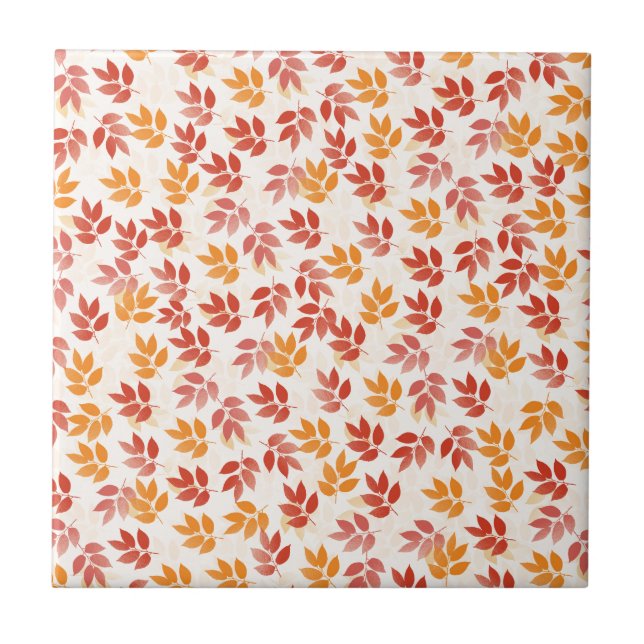 Carreau Motif Feuilles d'automne (Devant)