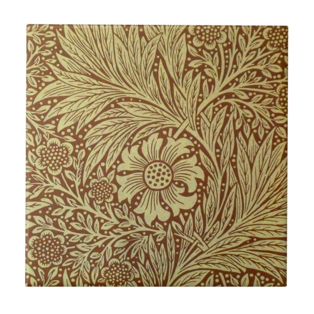 Carreau Motif Fleur Antique Marigold de William Morris (Devant)