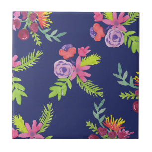 Carreau Motif Fleur sauvage aquarelle
