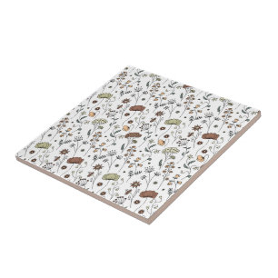 Carreau Motif Fleur sauvage vintage