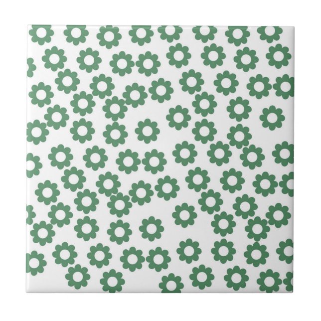Carreau Motif Fleur Verte Y2K (Devant)