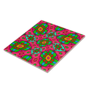 Carreau Motif Fleurs Abstraites uniques