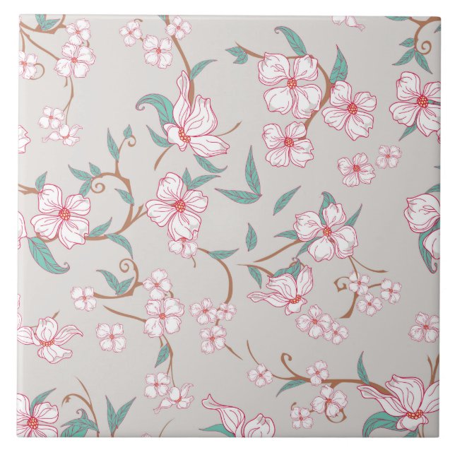 Carreau Motif Fleurs déplaisantes (Devant)