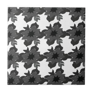 Carreau Motif floral abstrait de style moderne du milieu d