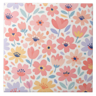 Carreau Motif floral abstrait moderne