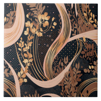 Carreau motif floral Abstrait, pois, vignes