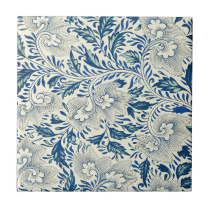 Carreau Motif Floral bleu Antique Design asiatique