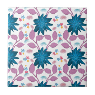 Carreau Motif floral coloré