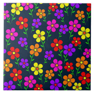 Carreau Motif floral coloré