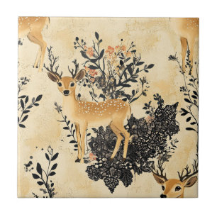 Carreau Motif floral de faon Cottagecore