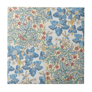 Carreau Motif floral de géranium sauvage Art nouveau vinta
