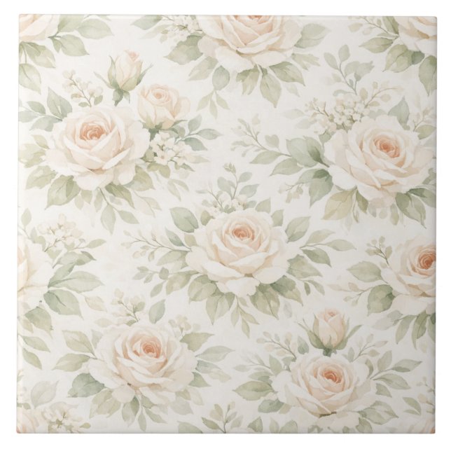 Carreau Motif floral de mariage (Devant)