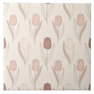 Carreau Motif floral de tulipe moderne