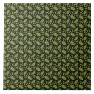 Carreau Motif floral doré sans couture Élégant botanique 