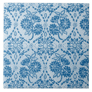 Carreau Motif floral fait sur commande de dentelle de Faux