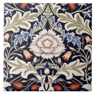 Carreau Motif floral Fleurs belles Bleu Rouge Vert