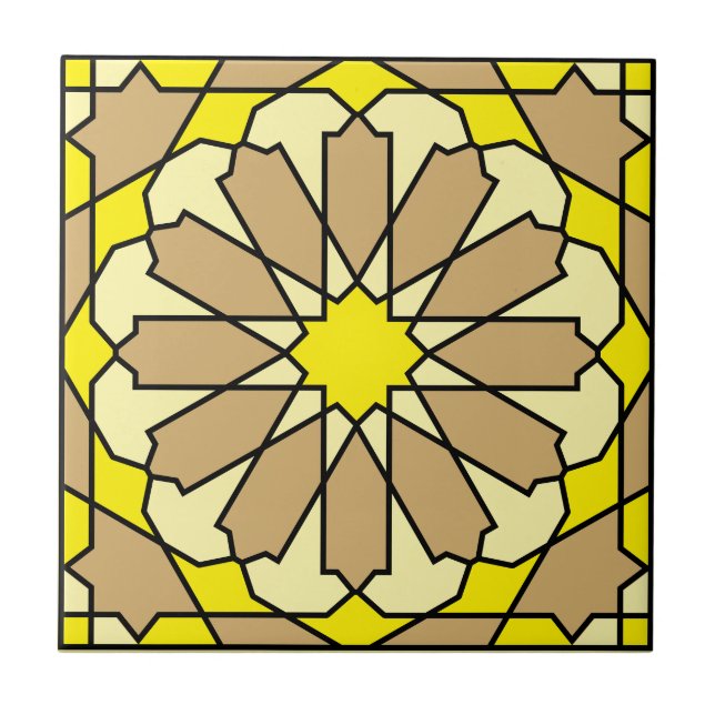 Carreau Motif floral géométrique Azulejo  (Devant)
