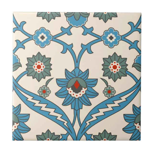 Carreau Motif floral Iznik vintage (Devant)