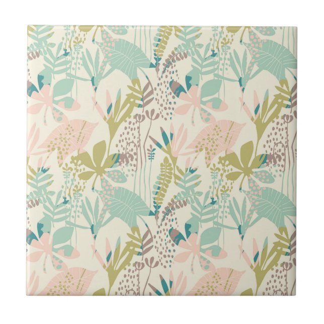 Carreau Motif floral moderne (Devant)