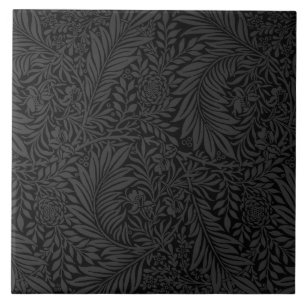 Carreau Motif floral noir moderne élégant