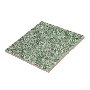 Carreau Motif floral orné de fleurs blanches et de feuille
