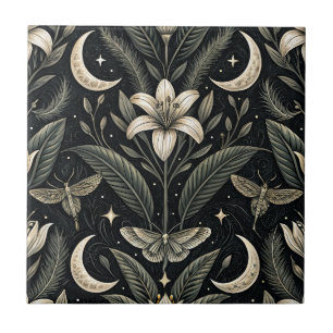 Carreau Motif floral papillon gothique (5)