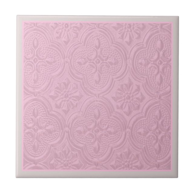 Carreau Motif Floral rose (Devant)