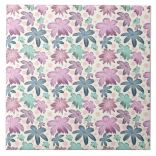 Carreau Motif floral rose aquarelle doux    Papier peint