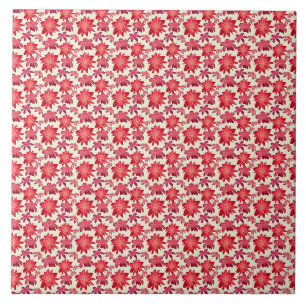 Carreau Motif floral rose rouge sans couture Dark Aestheti