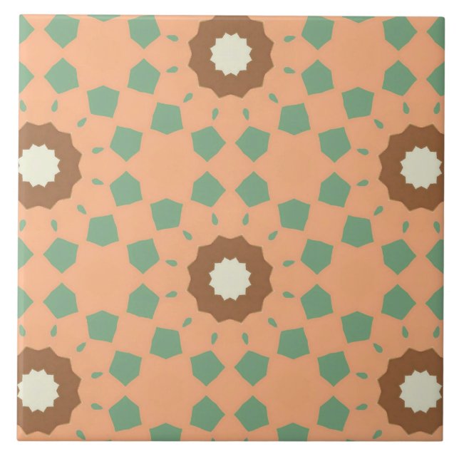 Carreau Motif floral sans couture de style rétro (Devant)