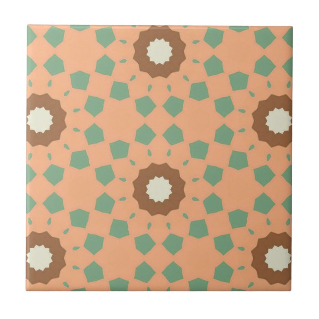Carreau Motif floral sans couture de style rétro (Devant)