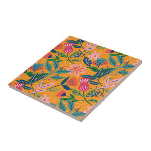 Carreau Motif floral tropical moderne