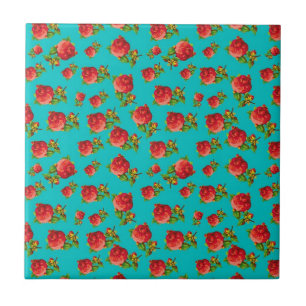 Carreau Motif floral vintage